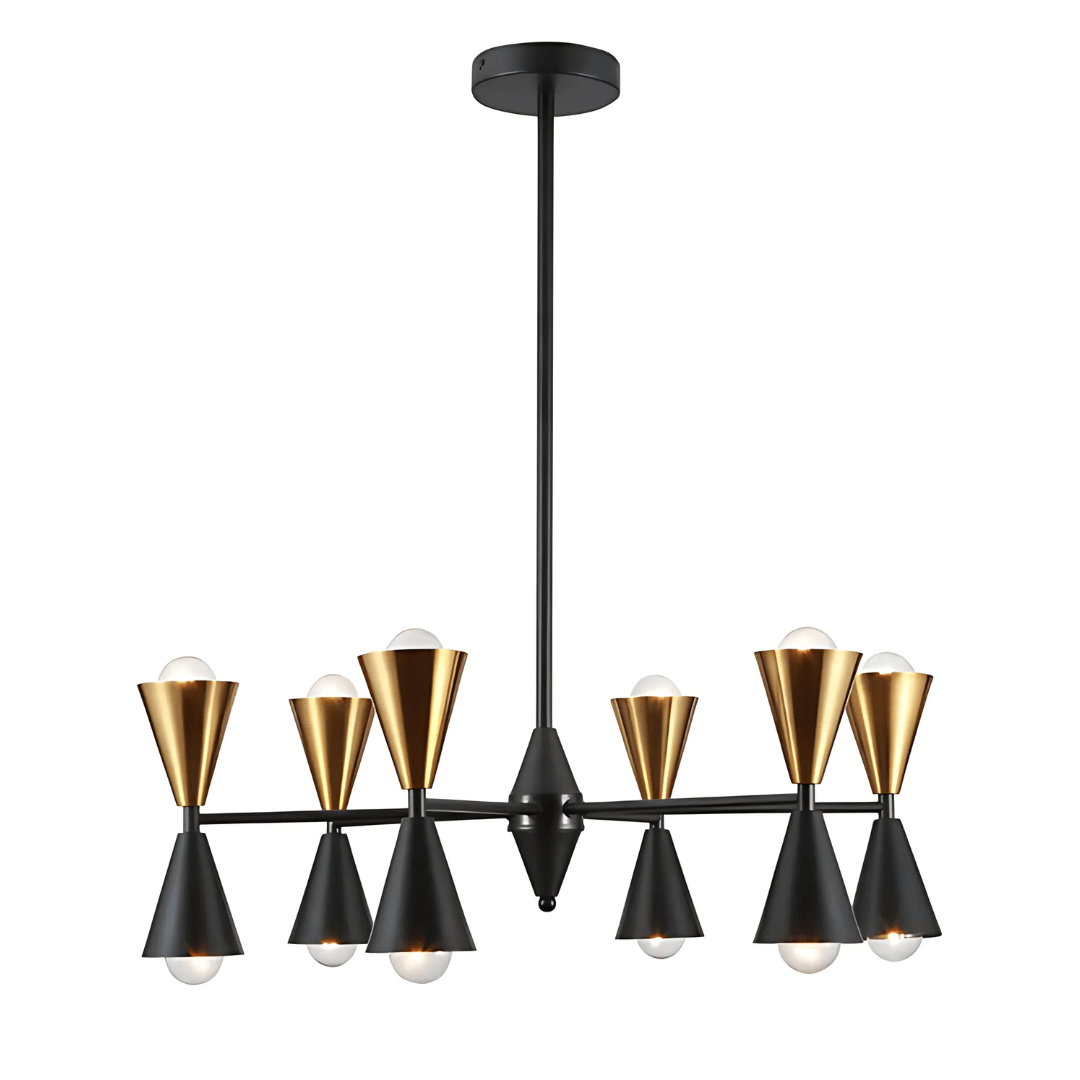 TKLD Pendant & Chandeliers Black Gold Up And Down Funnel Modern Chandelier Ceiling Light - 40W