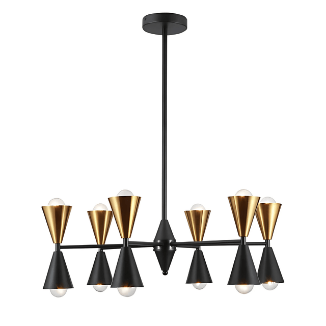 TKLD Pendant & Chandeliers Black Gold Up And Down Funnel Modern Chandelier Ceiling Light - 40W