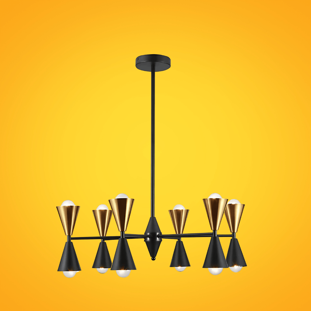 TKLD Pendant & Chandeliers Black Gold Up And Down Funnel Modern Chandelier Ceiling Light - 40W