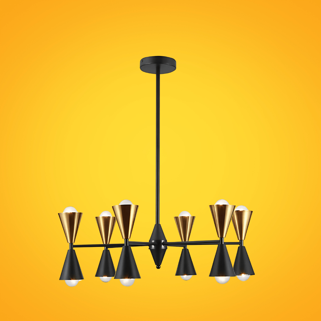 TKLD Pendant & Chandeliers Black Gold Up And Down Funnel Modern Chandelier Ceiling Light - 40W