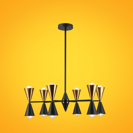 TKLD Pendant & Chandeliers Black Gold Up And Down Funnel Modern Chandelier Ceiling Light - 40W