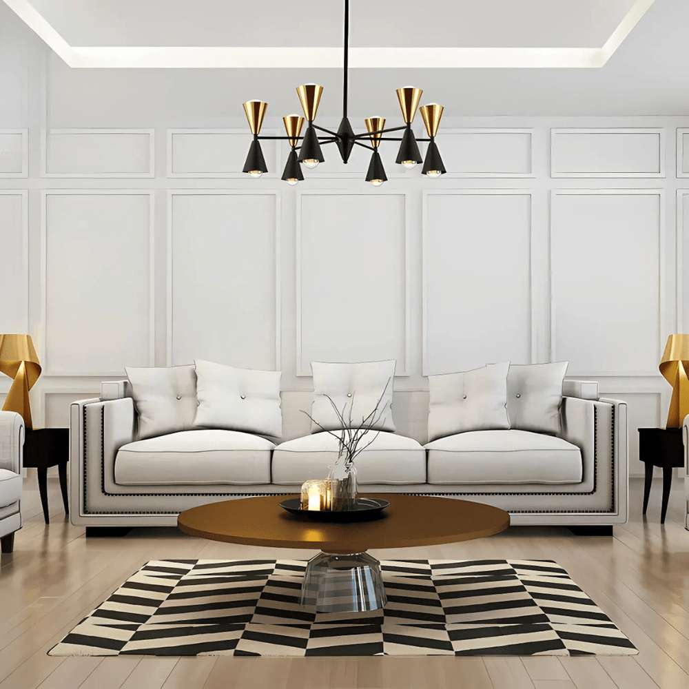 TKLD Pendant & Chandeliers Black Gold Up And Down Funnel Modern Chandelier Ceiling Light - 40W