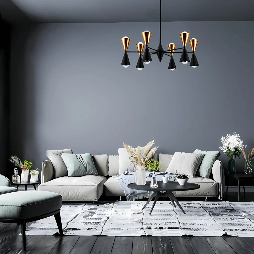 TKLD Pendant & Chandeliers Black Gold Up And Down Funnel Modern Chandelier Ceiling Light - 40W