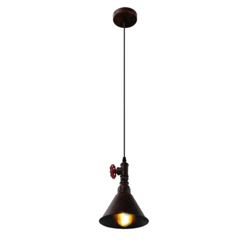 TKLD Pendant & Chandeliers Black Gules Metal Funnel Valve E27 Pendant Ceiling Light - Short/Long