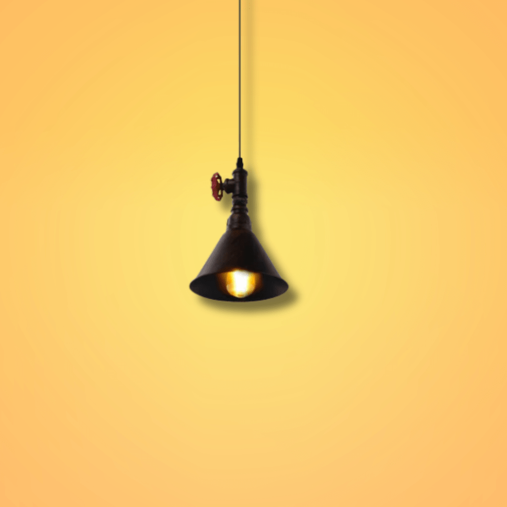 TKLD Pendant & Chandeliers Black Gules Metal Funnel Valve E27 Pendant Ceiling Light - Short/Long