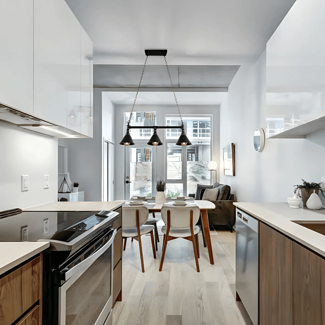 TKLD Pendant & Chandeliers Black Metal Funnel Pipe Island 3xE27 Ceiling Chandelier Light - 40W