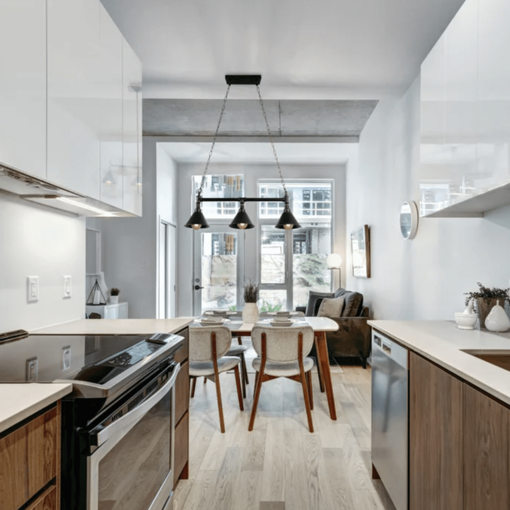 TKLD Pendant & Chandeliers Black Metal Funnel Pipe Island Ceiling E27 Chandelier Light