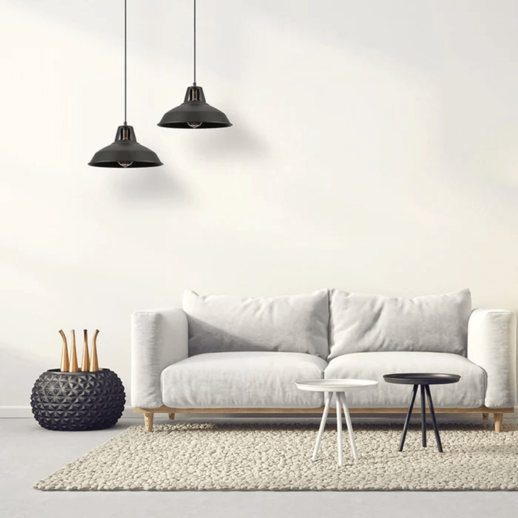 TKLD Pendant & Chandeliers Black Metal Step E27 Pendant Ceiling Light