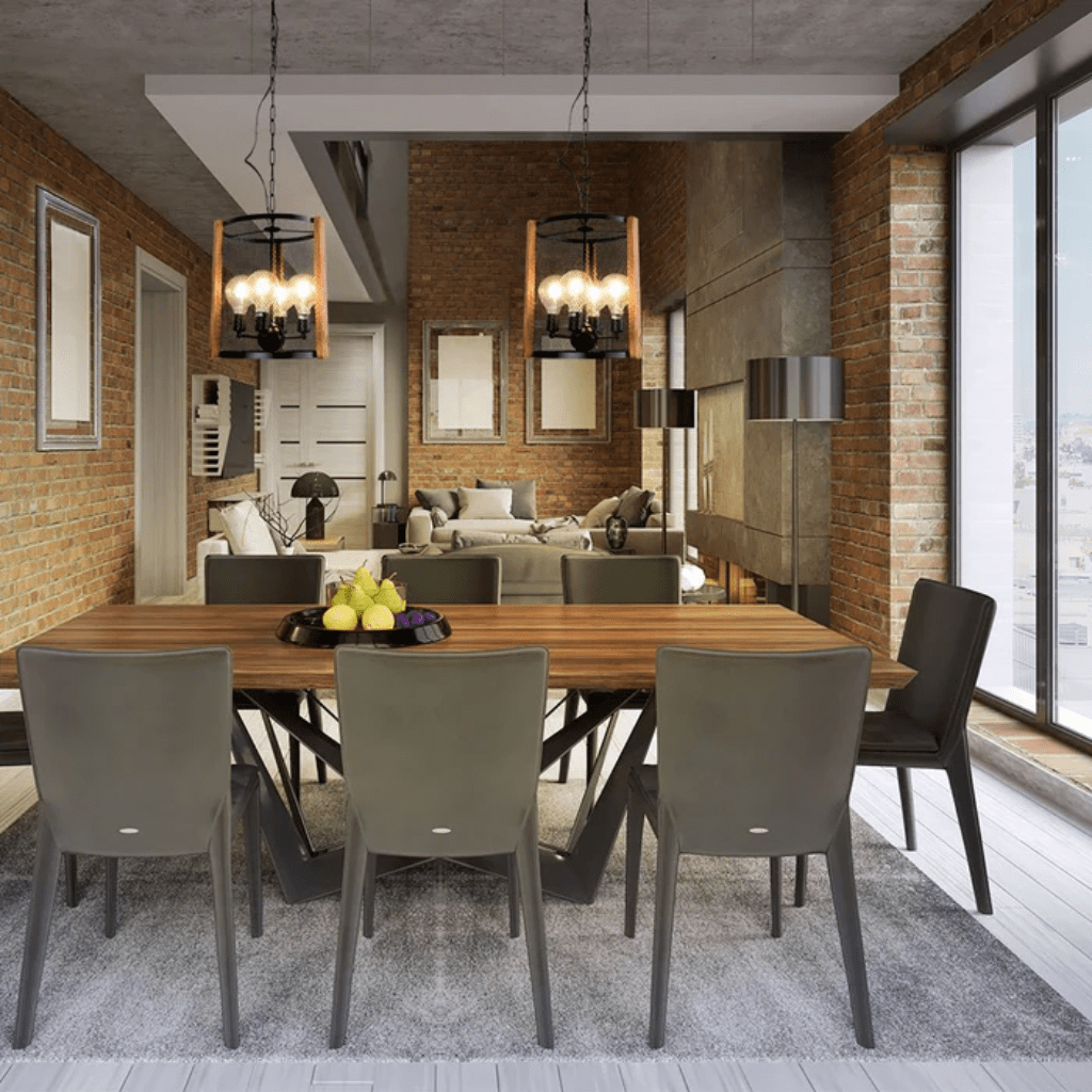 TKLD Pendant & Chandeliers Black Metal Wood Cylinder Cage E27 Pendant Ceiling Light - D210 mm/D350 mm