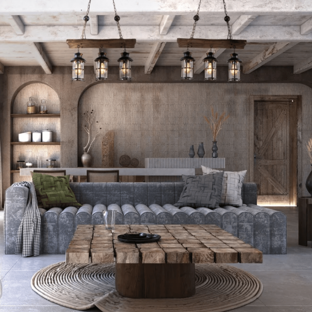 TKLD Pendant & Chandeliers Board Wood Cylinder Glass Farmhouse Kitchen Island E27 Pendant Ceiling Light - 3 Lamps