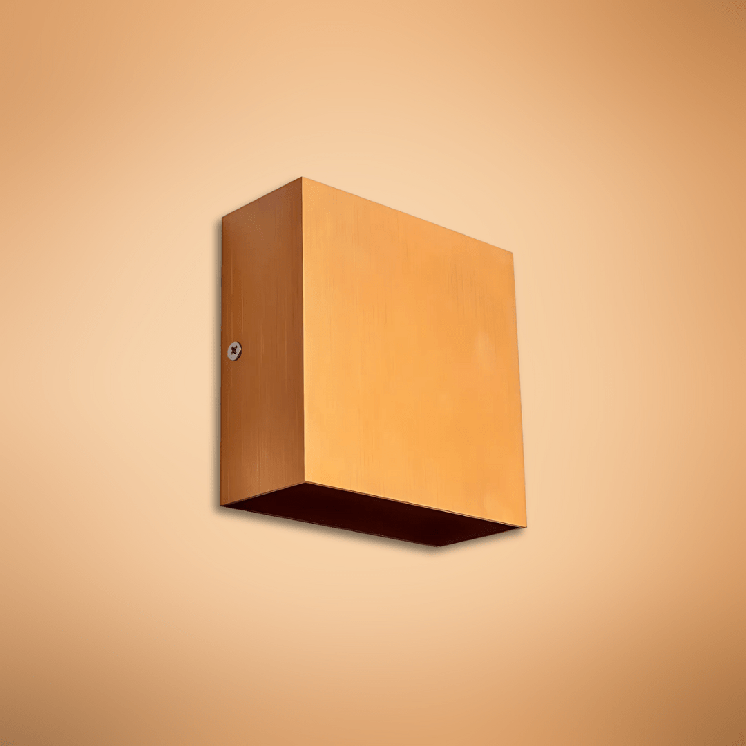 TKLD Wall & Sconce Lights Box Gold And Aluminium Bronze Metal LED Wall Light - 6W