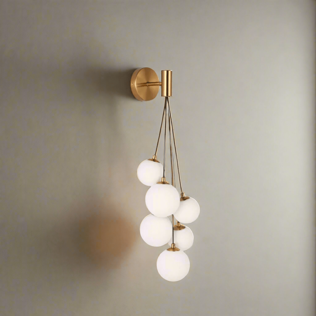 TKLD Pendant & Chandeliers Bronze 39307 6xG9 Milky Glass Wall Light