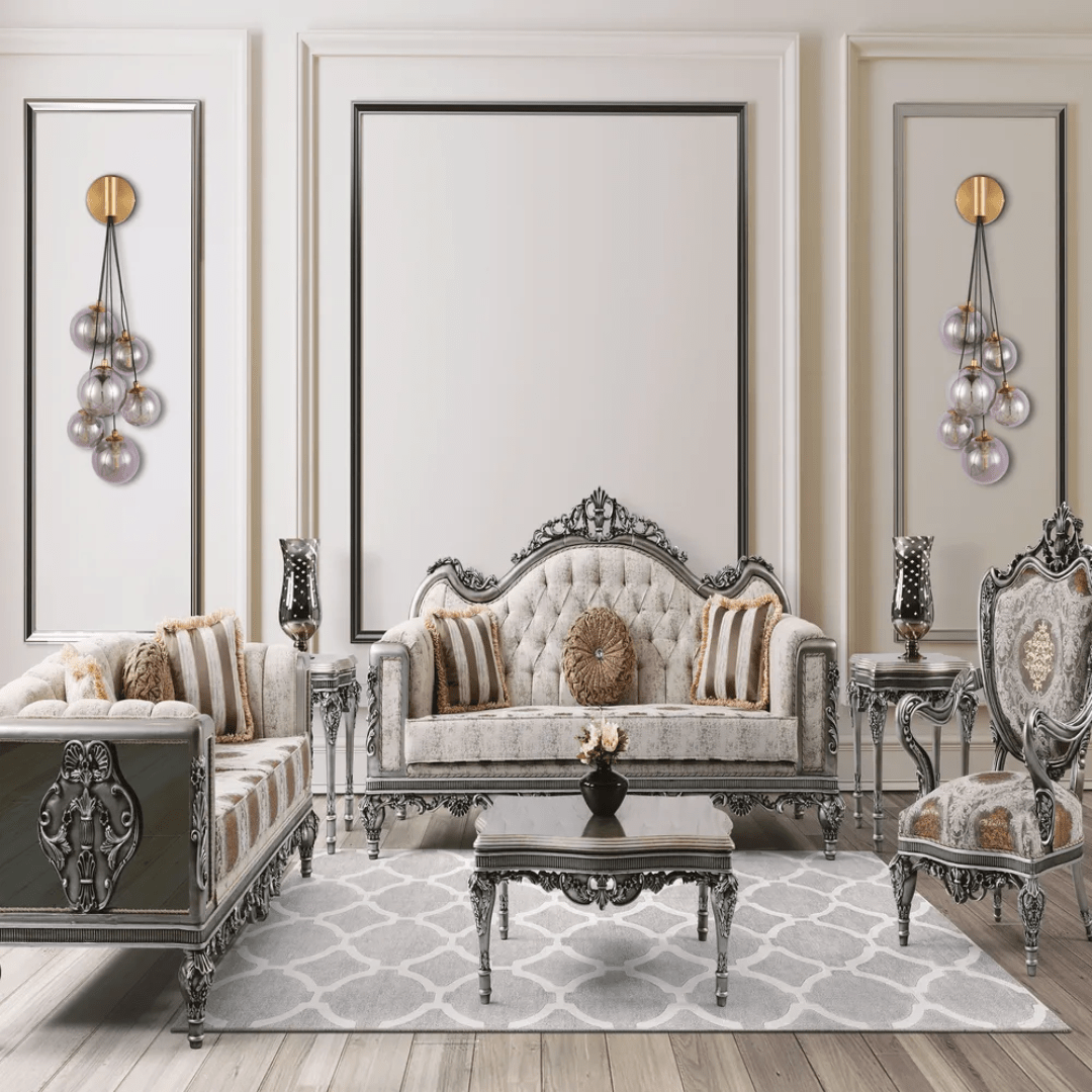 TKLD Pendant & Chandeliers Bronze 39307-B 6xG9 Smoke Glass Wall Light