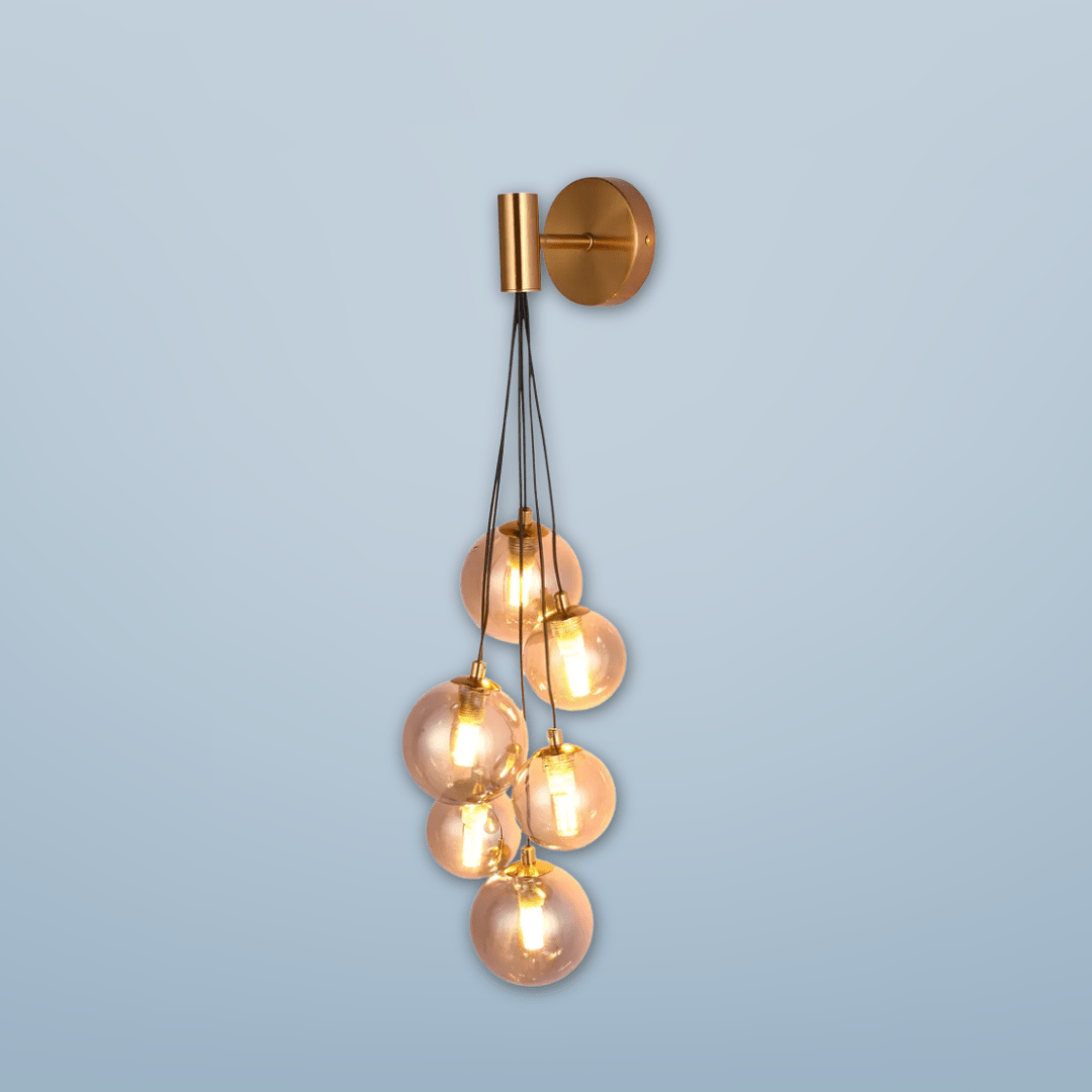 TKLD Pendant & Chandeliers Bronze 39307-B 6xG9 Smoke Glass Wall Light