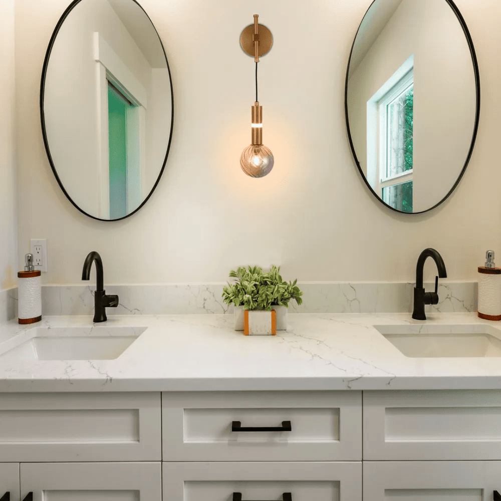 TKLD Pendant & Chandeliers Bronze 39312 Smoke Glass 1xG9+LED Wall Light - 3000K