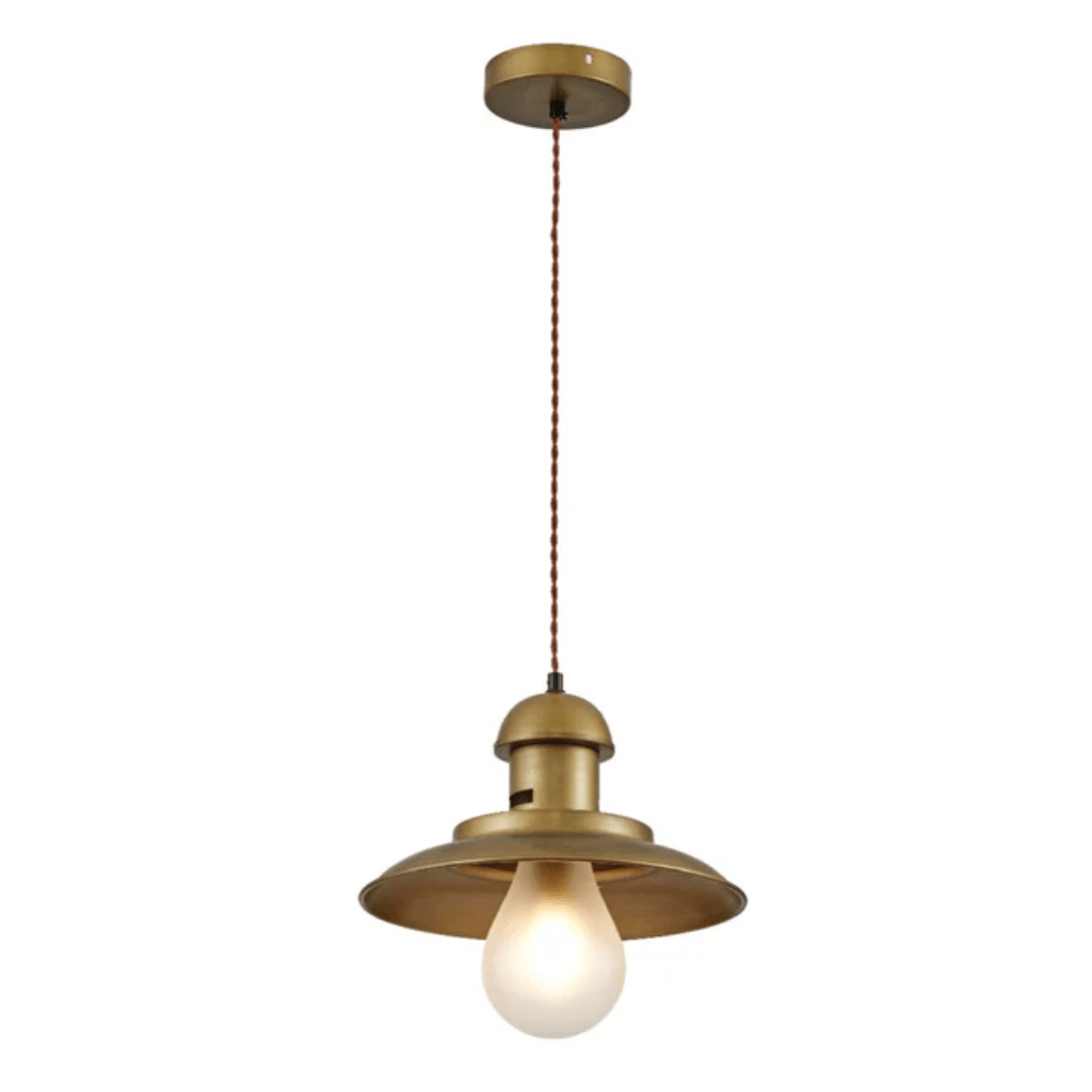 TKLD Pendant & Chandeliers Bronze Metal Opal Step Pear Glass E14 Pendant Ceiling Light