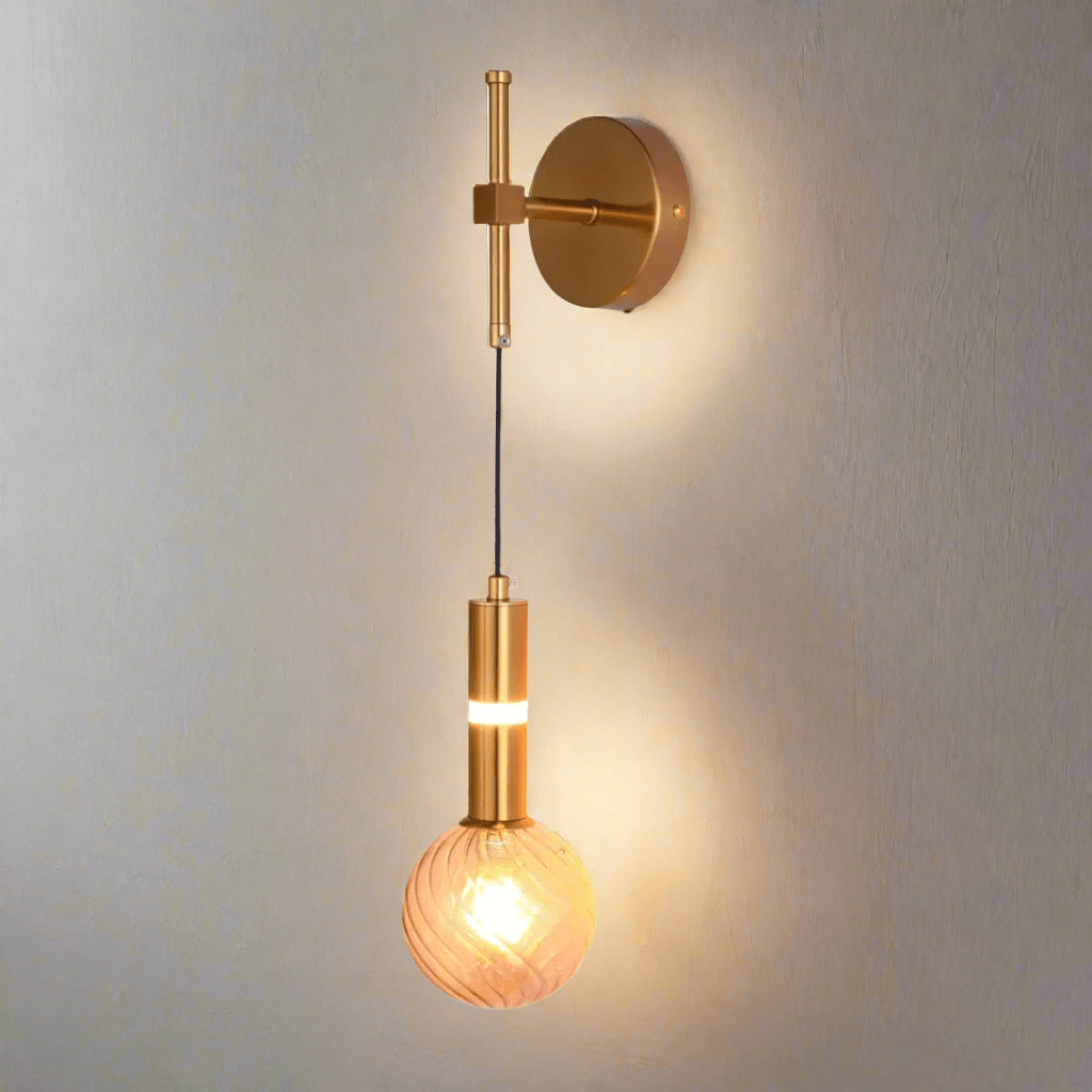 TKLD Pendant & Chandeliers Bronze Wall Light 39312B-A Amber Glass 1xG9+LED - 3000K