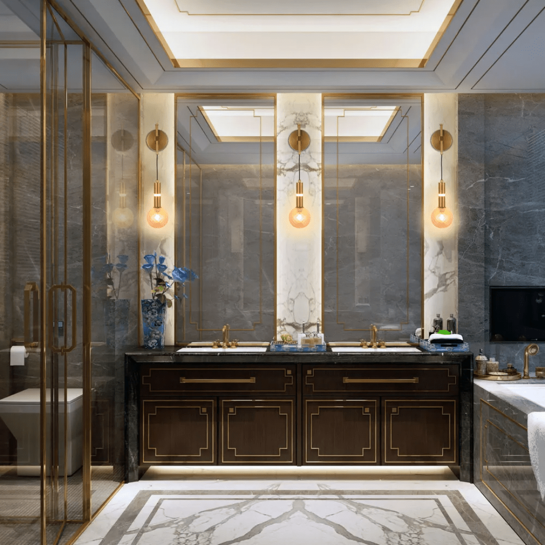 TKLD Pendant & Chandeliers Bronze Wall Light 39312B-A Amber Glass 1xG9+LED - 3000K