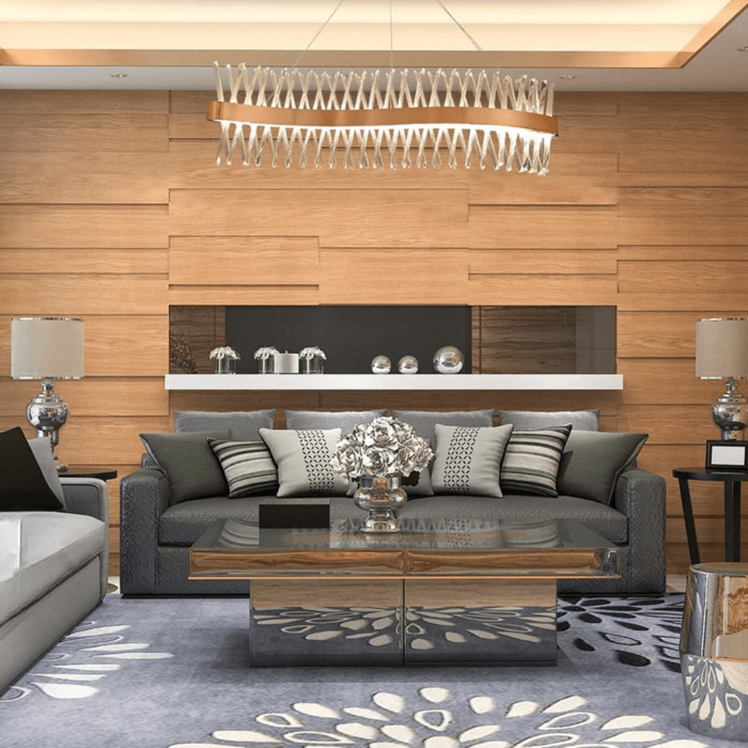 TKLD Pendant & Chandeliers Brushed Bronze Metal Crystal Built-in LED Modern Glam Island Chandelier Ceiling Light - 60W