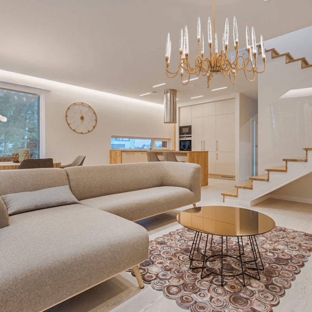 TKLD Pendant & Chandeliers Candle French Mediterranean Tiered Gold Finishing Round Chandelier Ceiling Light - 20W