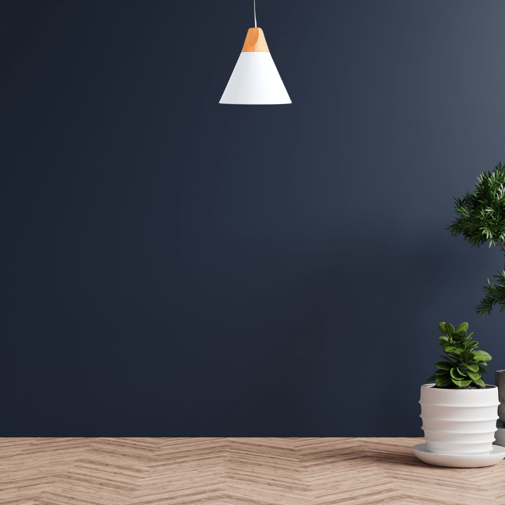 TKLD Pendant & Chandeliers Capo White Cone Nordic Wood Metal E27 Pendant Ceiling Light - 240 mm