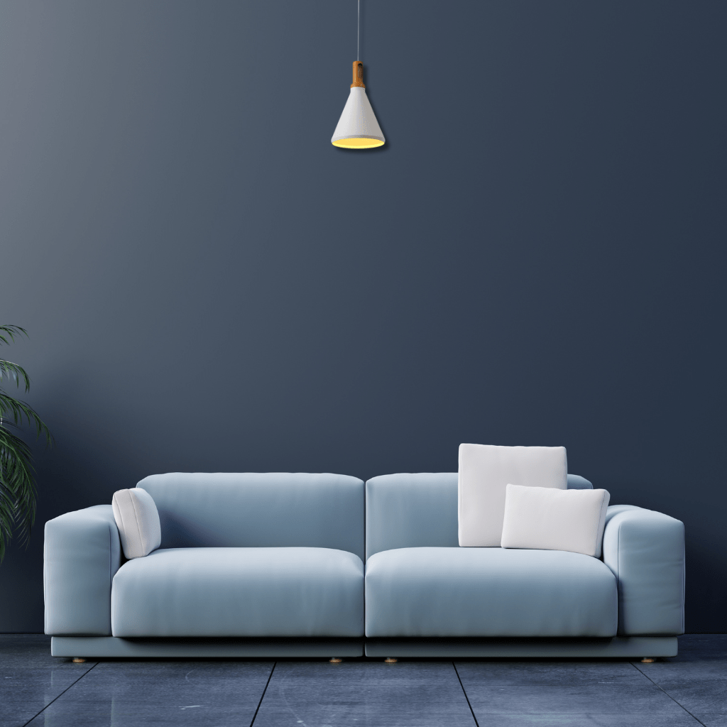 TKLD Pendant & Chandeliers Capo White Cone Nordic Wood Metal E27 Pendant Ceiling Light - 250 mm