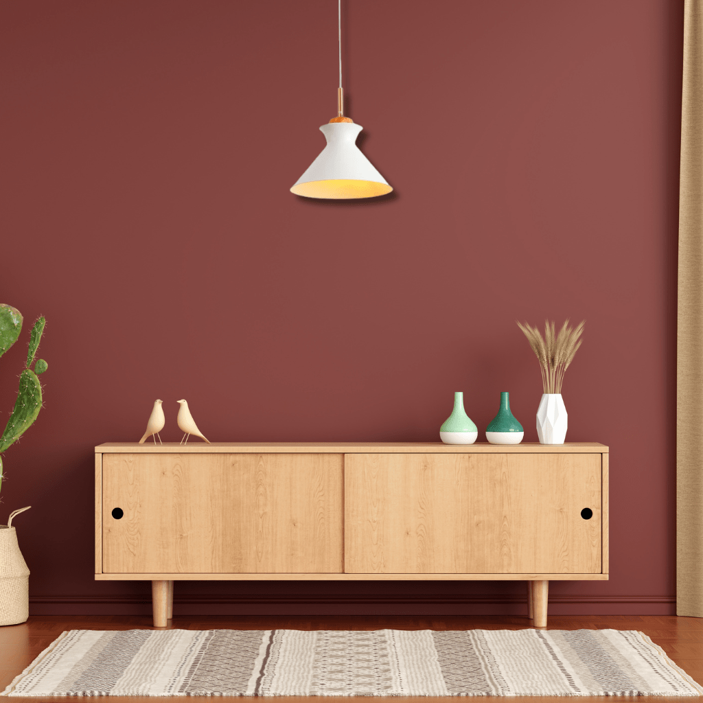 TKLD Pendant & Chandeliers Capo White Funnel Nordic Wood Metal E27 Pendant Ceiling Light - 250 mm