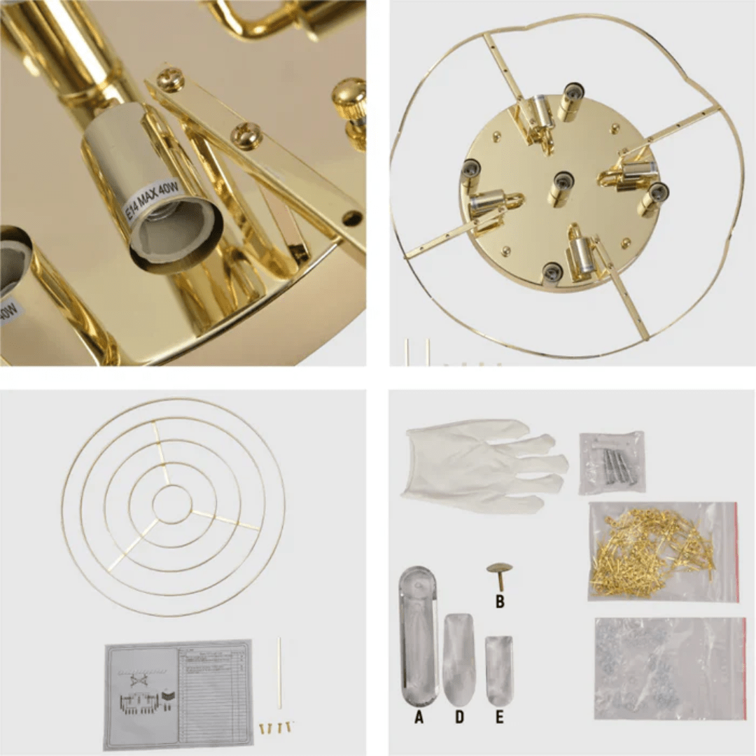 TKLD Pendant & Chandeliers Cascade Crystal Flush Chandelier Ceiling Light - 40W