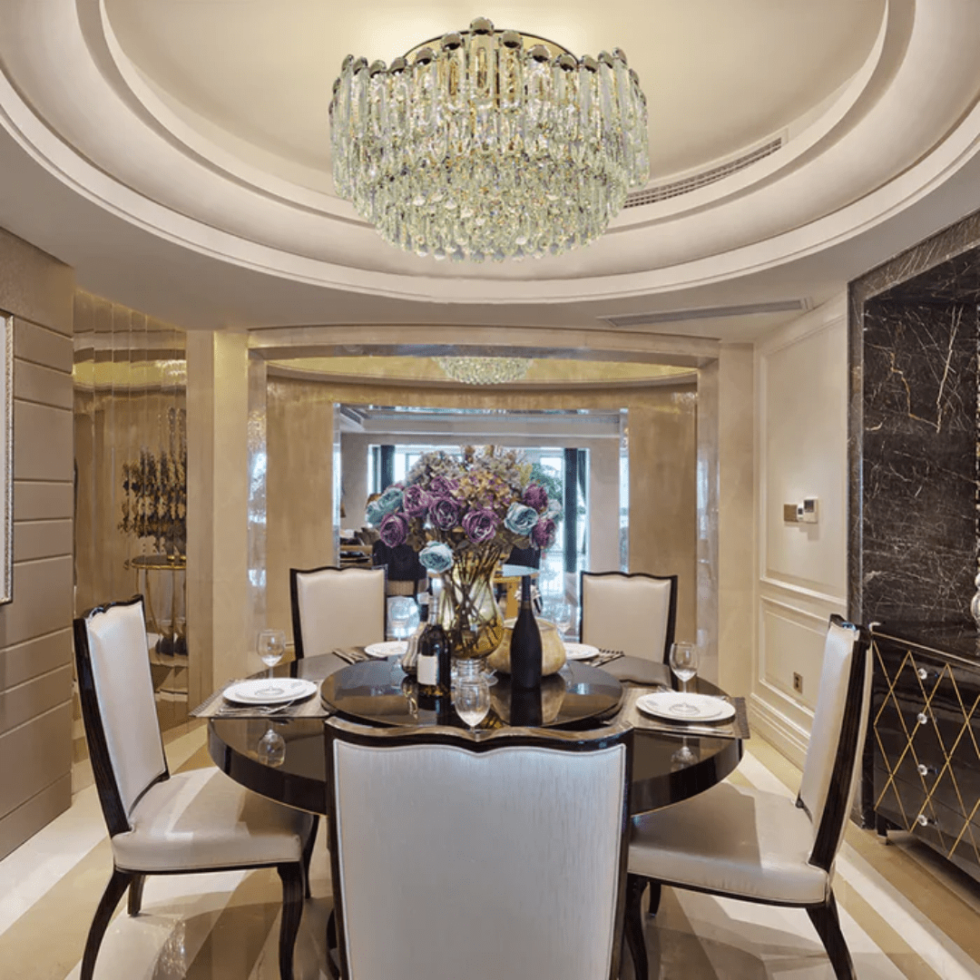 TKLD Pendant & Chandeliers Cascade Crystal Flush Chandelier Ceiling Light - 40W