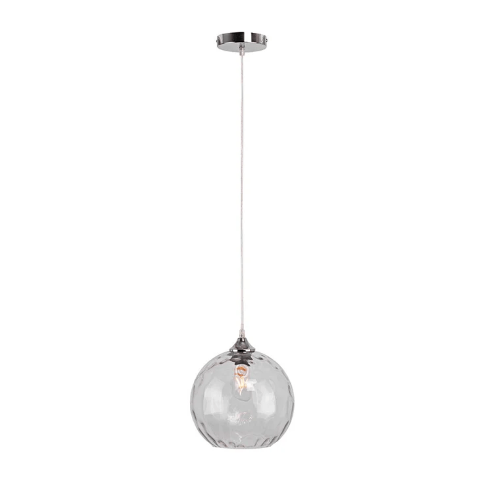 TKLD Pendant & Chandeliers Celestial Clear Dimpled Glass Globe Pendant Ceiling Light - D200mm/D250mm/300mm
