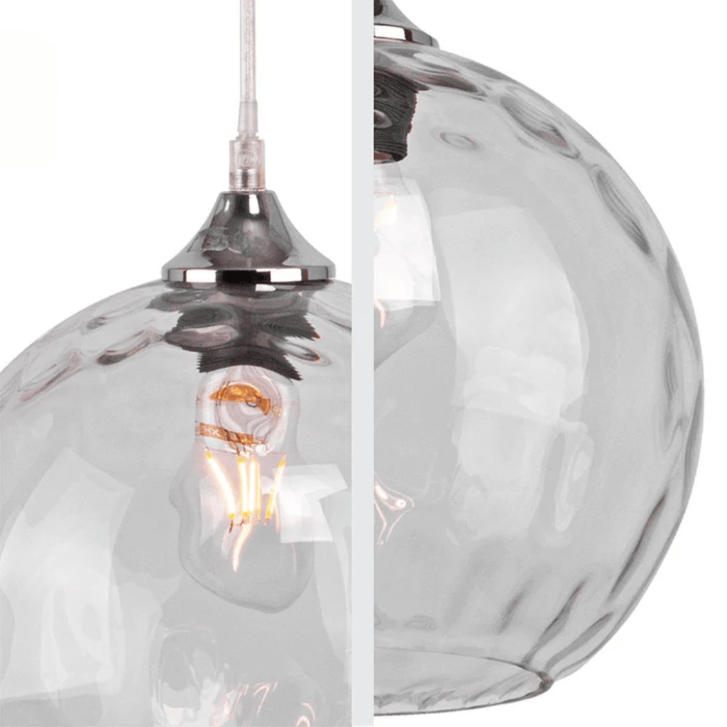 TKLD Pendant & Chandeliers Celestial Clear Dimpled Glass Globe Pendant Ceiling Light - D200mm/D250mm/300mm