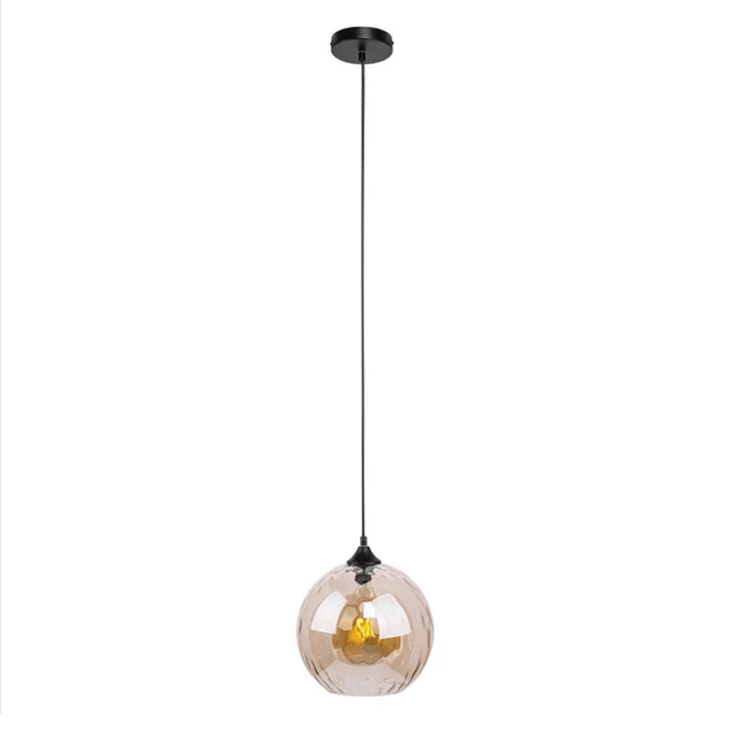 TKLD Pendant & Chandeliers Celestial Smoky Dimpled Glass Globe Pendant Ceiling Light - D250 mm