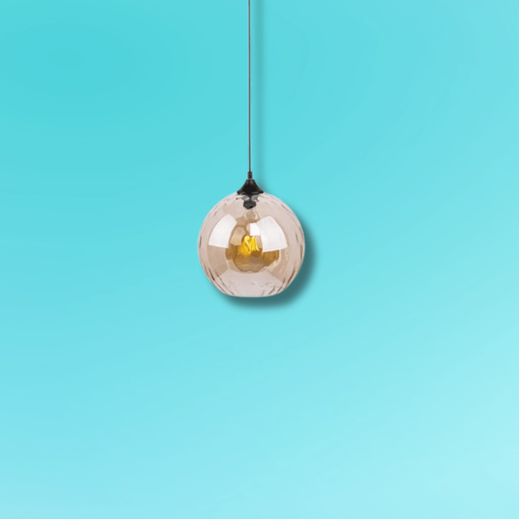 TKLD Pendant & Chandeliers Celestial Smoky Dimpled Glass Globe Pendant Ceiling Light - D250 mm