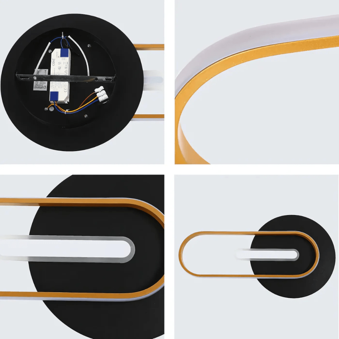 TKLD Ceiling Lights Chic Black Eclipse LED Wall and Ceiling Light - 33W