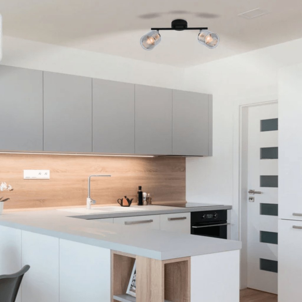 TKLD Wall & Sconce Lights Chrome Honeycomb Shade 2 Lamp Black Body Semi Flush E14 Ceiling and Wall Light