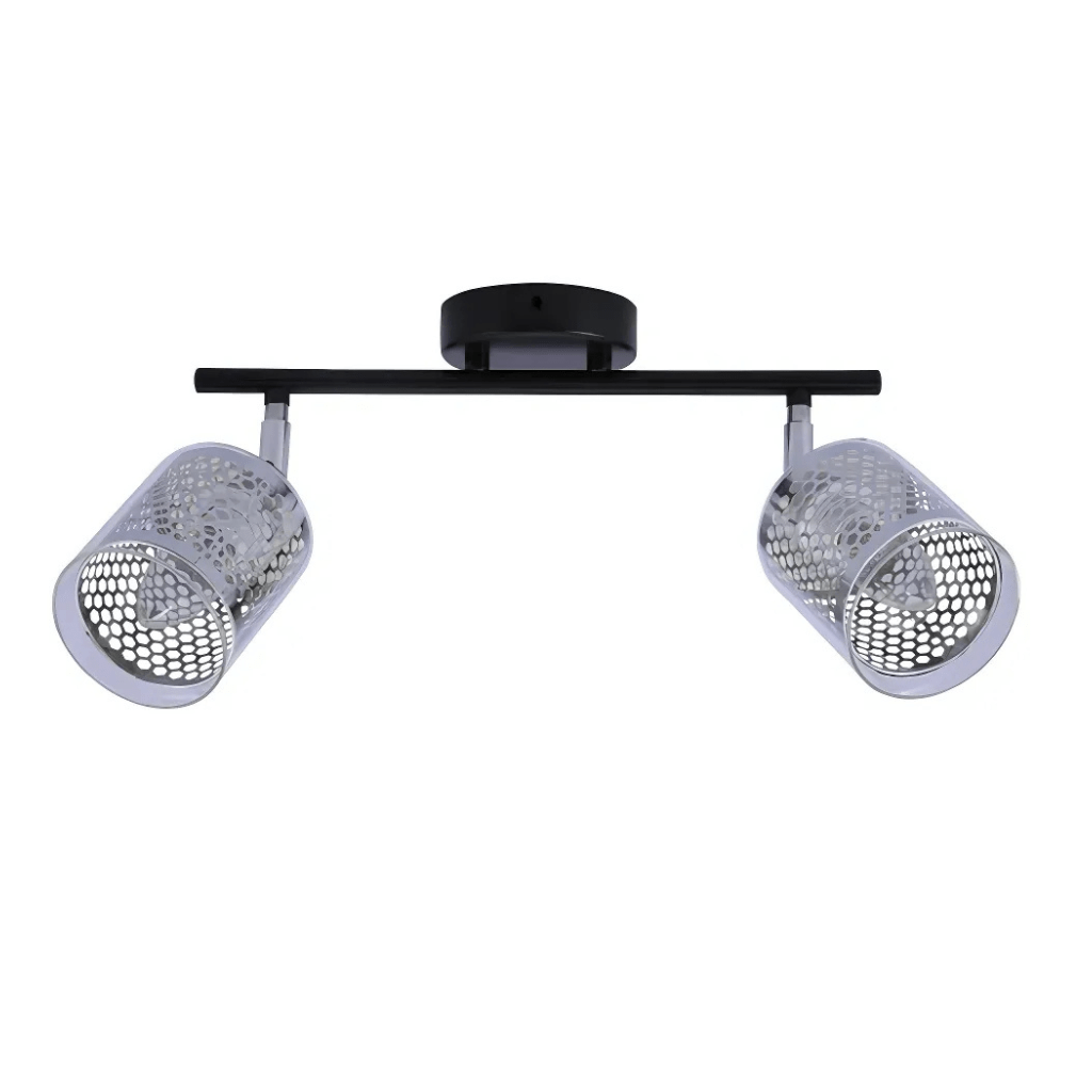 TKLD Wall & Sconce Lights Chrome Honeycomb Shade 2 Lamp Black Body Semi Flush E14 Ceiling and Wall Light