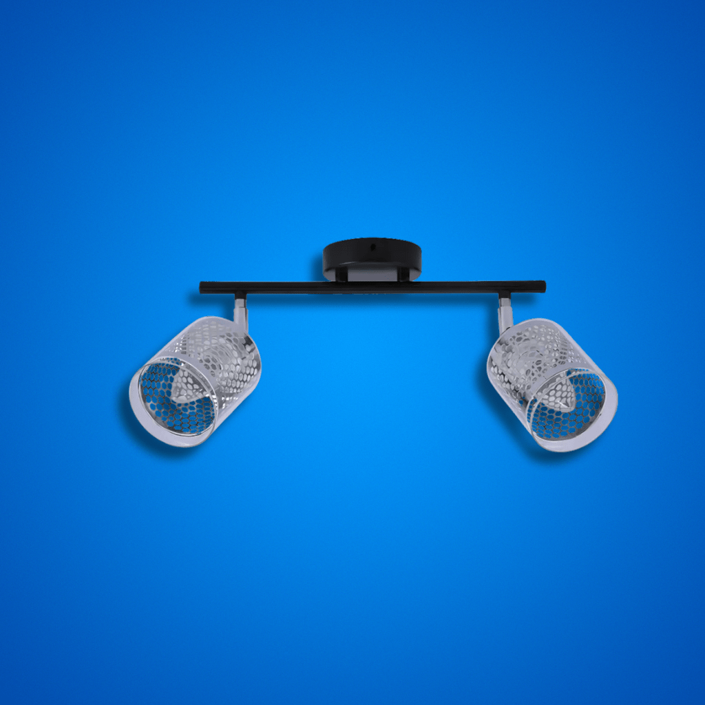 TKLD Wall & Sconce Lights Chrome Honeycomb Shade 2 Lamp Black Body Semi Flush E14 Ceiling and Wall Light