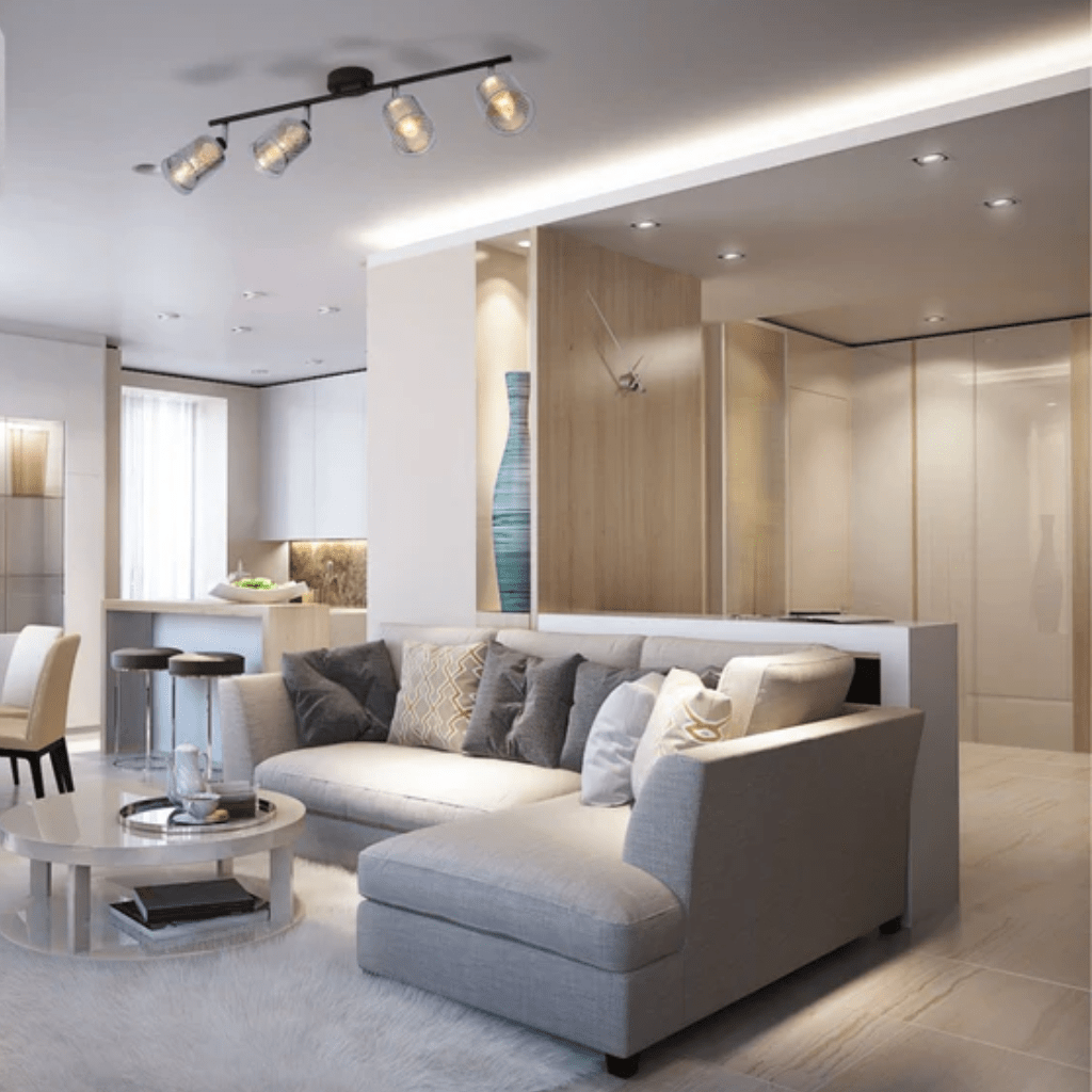 TKLD Wall & Sconce Lights Chrome Honeycomb Shade 4 Lamp Black Body Semi Flush E14 Ceiling and Wall Light