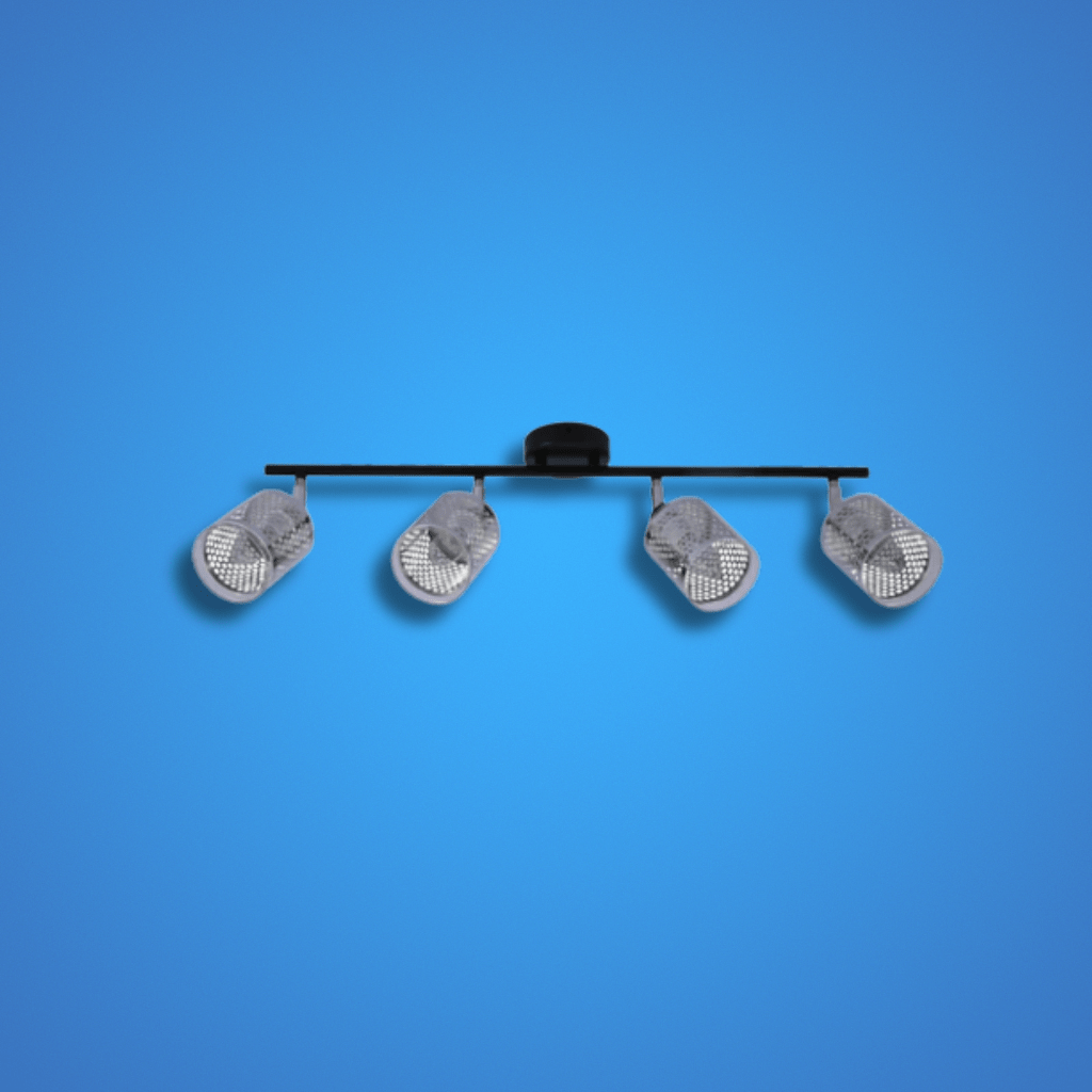 TKLD Wall & Sconce Lights Chrome Honeycomb Shade 4 Lamp Black Body Semi Flush E14 Ceiling and Wall Light