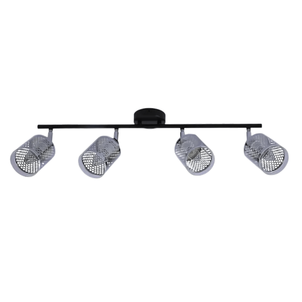 TKLD Wall & Sconce Lights Chrome Honeycomb Shade 4 Lamp Black Body Semi Flush E14 Ceiling and Wall Light