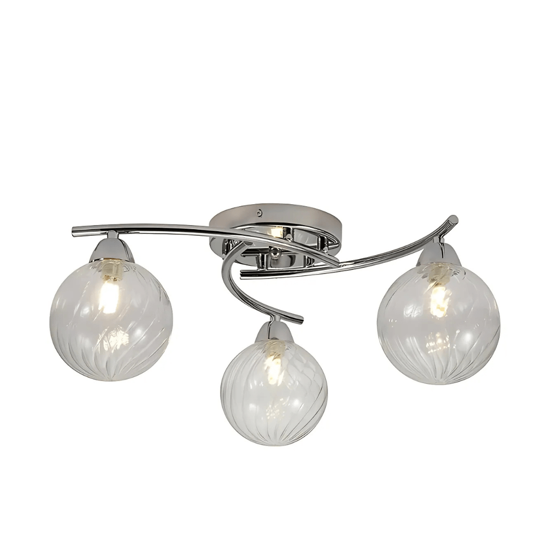 TKLD Ceiling Lights Chrome Metal 3xG9 Clear Glass Ceiling Light - 5W