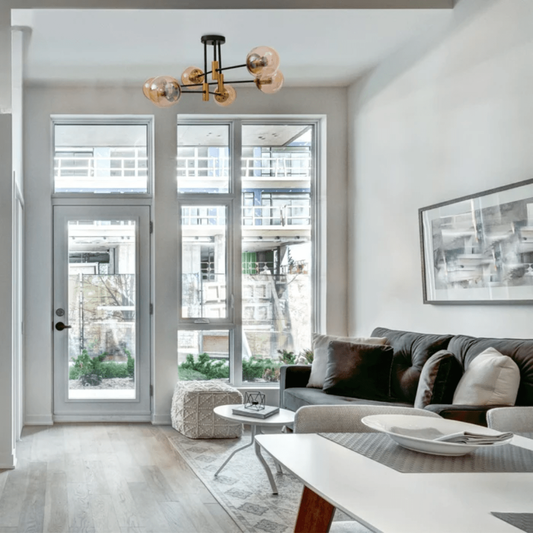 TKLD Ceiling Lights Clear 6 Lamp Glass Globe Gold and Black Metal Semi Flush Ceiling Light - 40W