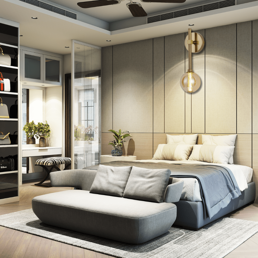 TKLD Pendant & Chandeliers Clear Glass LED 3000K Wall Light - 39308-1A