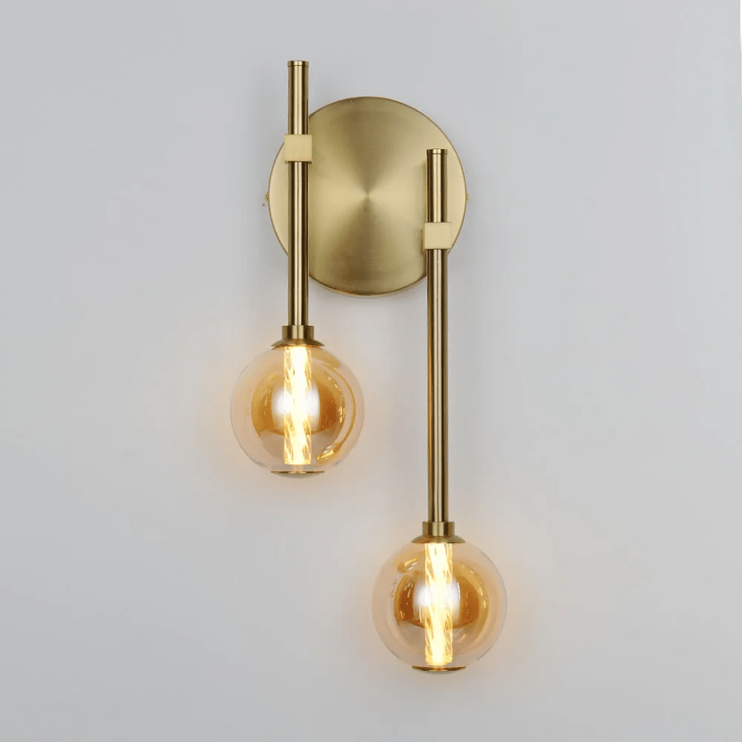 TKLD Pendant & Chandeliers Clear Glass LED 3000K Wall Light - 39308-2A