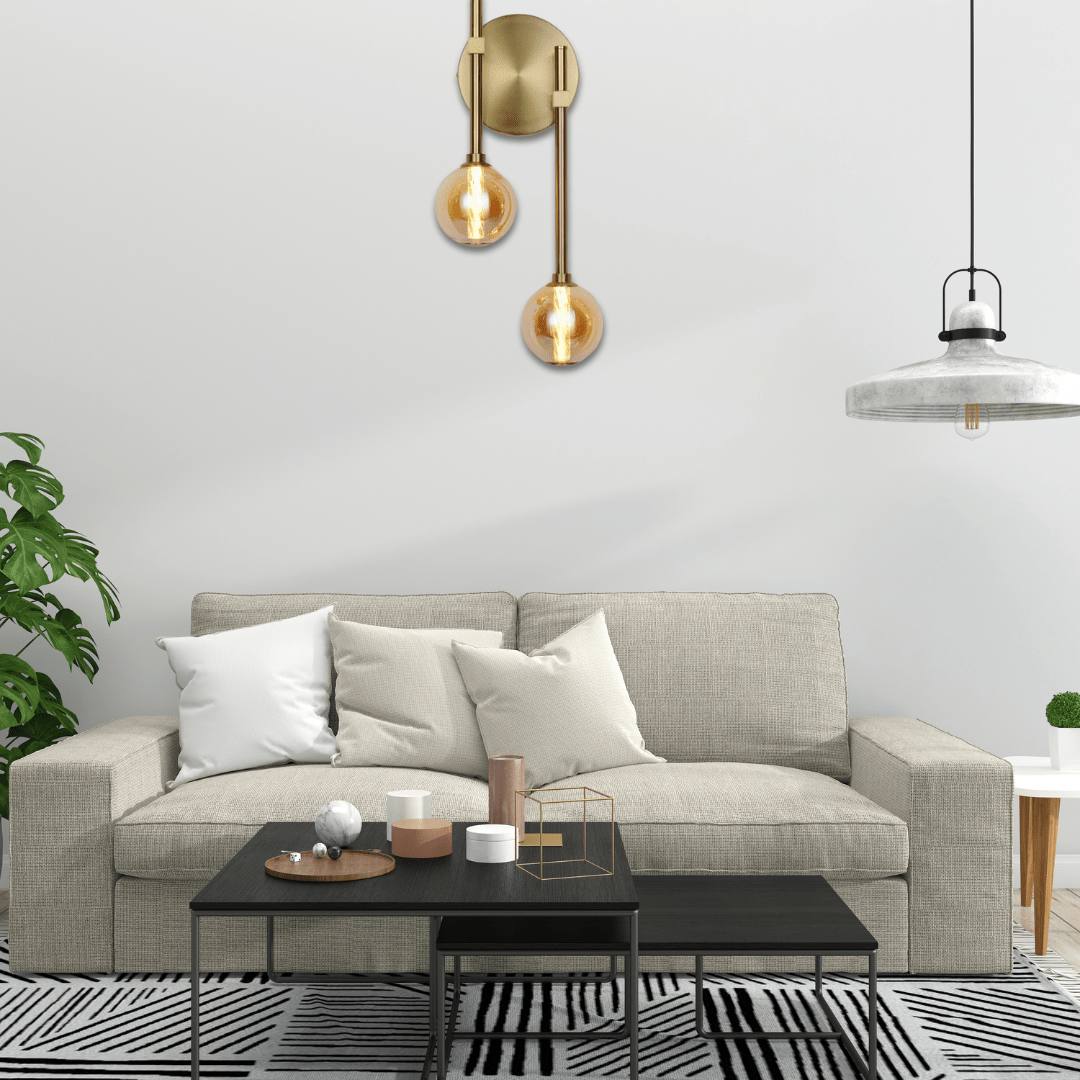 TKLD Pendant & Chandeliers Clear Glass LED 3000K Wall Light - 39308-2A