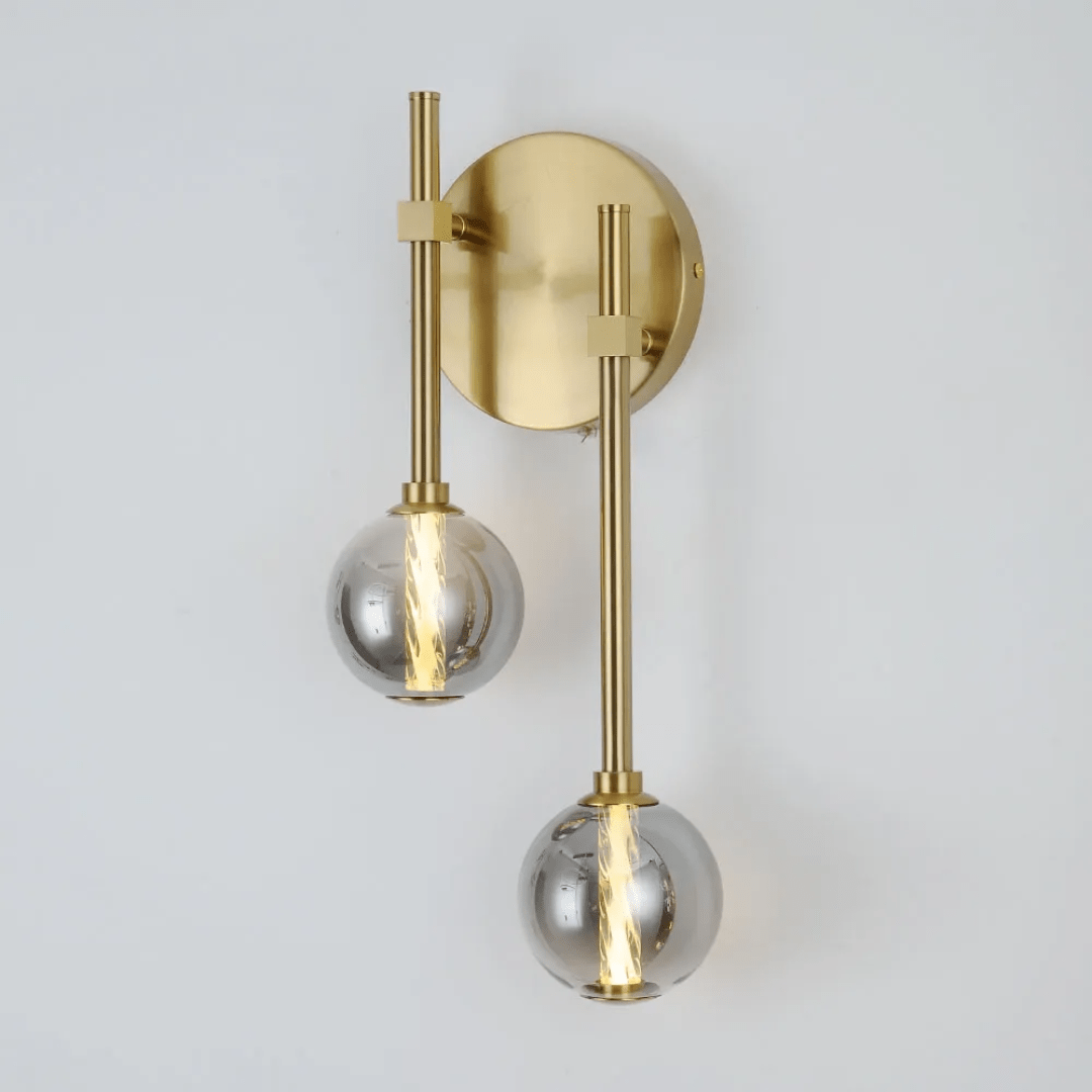 TKLD Pendant & Chandeliers Clear Glass LED 3000K Wall Light - 39308-2B