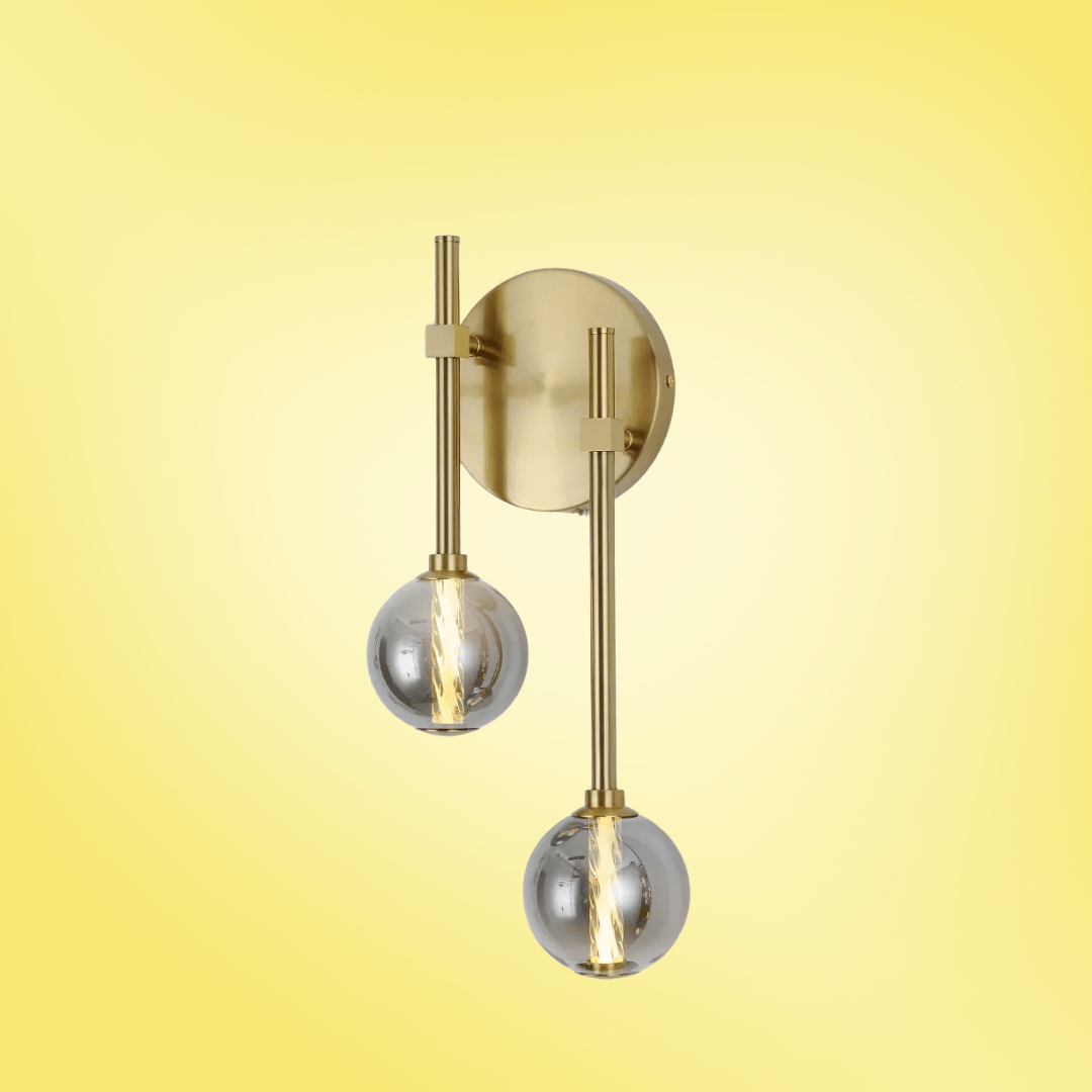 TKLD Pendant & Chandeliers Clear Glass LED 3000K Wall Light - 39308-2B