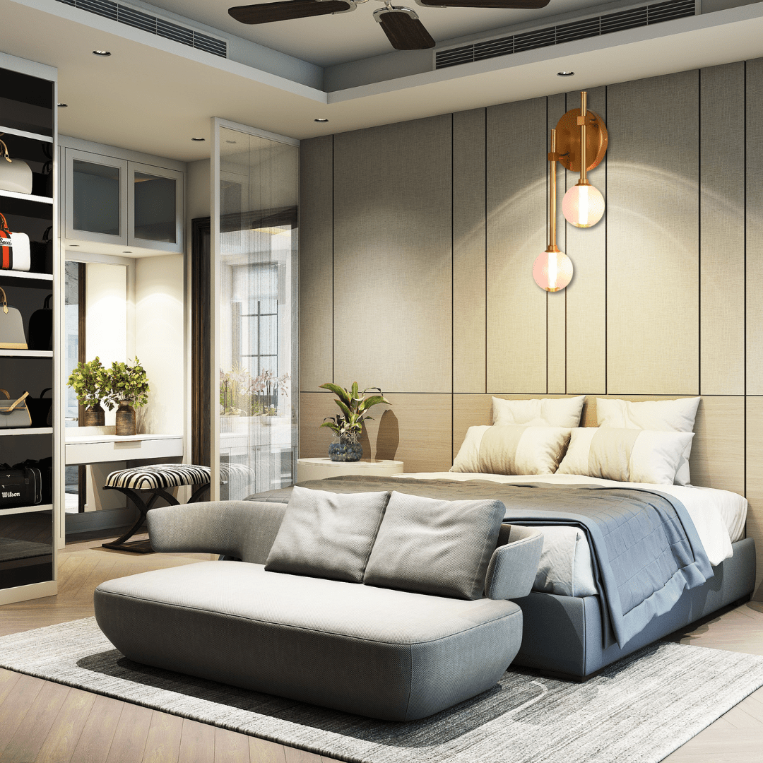 TKLD Pendant & Chandeliers Clear Glass LED 3000K Wall Light - 39308-2C