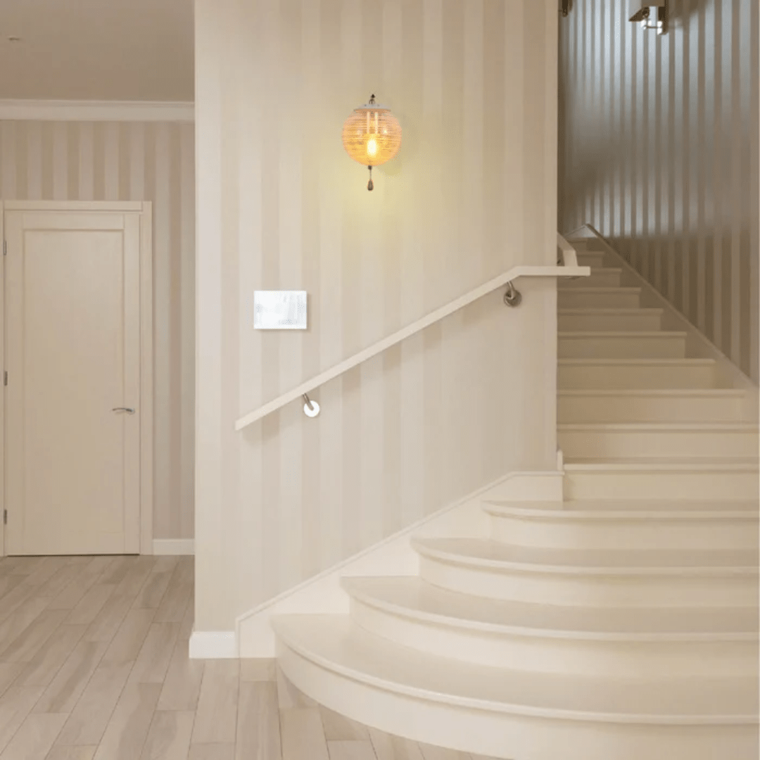 TKLD Pendant & Chandeliers Clear Textured Globe Gold Wall Light