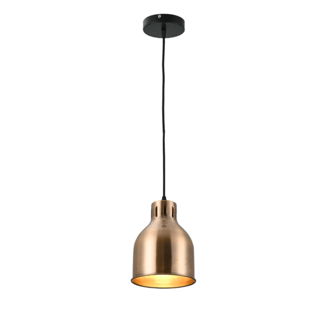 TKLD Pendant & Chandeliers Contemporary Dome-Topped Cylinder Pendant Light - Copper/Brass/Dark Pewter